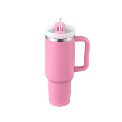 40oz Insulated Tumbler With Handle & Straw – Stainless Steel Vacuum Coffee Cup | Perfect Gift