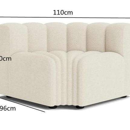 Lamb Velvet Curved Sofa Combination