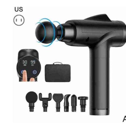 LCD Massage Fascia Gun Slimming Body Muscle Relaxation Back Muscle Deep Shoulder Massager Tissue Foot For Neck Vibration Le K6J0
