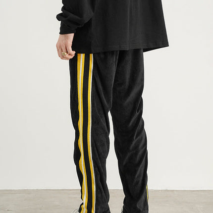 Velvet Side Striped Webbing Track Pants