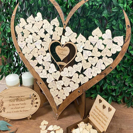 Wood Heart-shaped Creative Wedding Signature Board