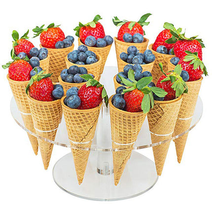 Popcorn Holder Ice-cream Cone Holder Ice Cream Stand 16-hole Acrylic Ice Cream Stand