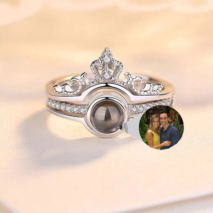 S925 Projection Personalized Photo Ring