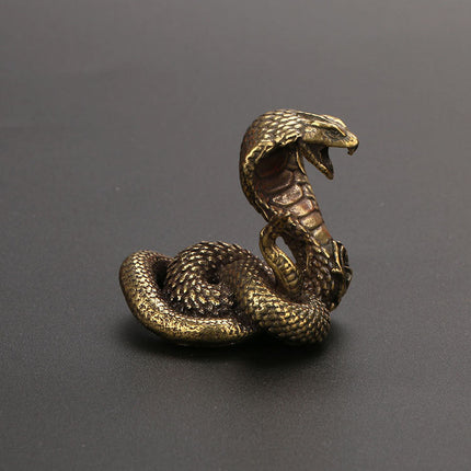Pure Copper Zodiac Snake Tea Table Ornament
