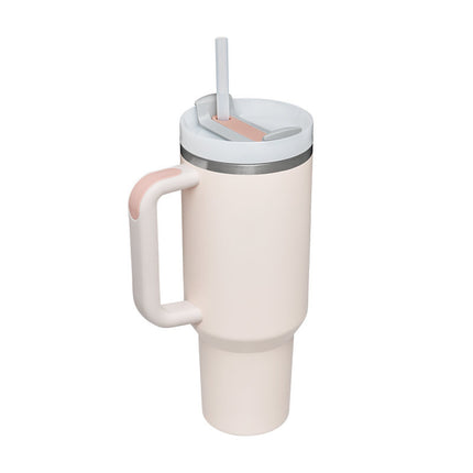 40oz Insulated Tumbler With Handle & Straw – Stainless Steel Vacuum Coffee Cup | Perfect Gift