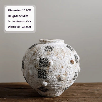 Vintage Ceramic Vase, Mid-ancient And Lonely Style Creative Distressed Ornaments