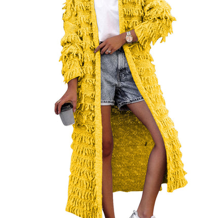 Women's Clothing Tassel Knitted Coat