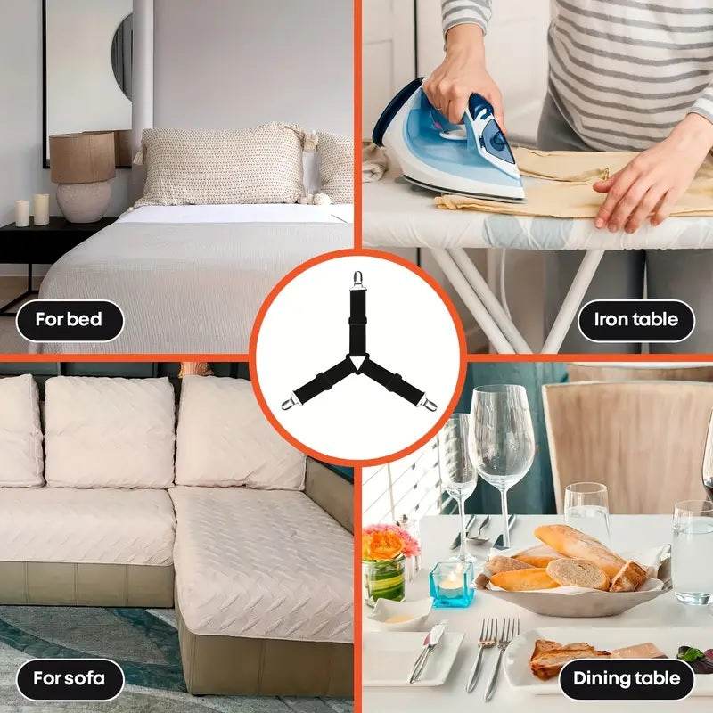 4-Piece Bed Sheet Holder Straps Set for Secure Mattress Fit