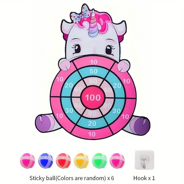Colorful Sticky Ball Toss Game - Elephant, Unicorn or Dinosaur
