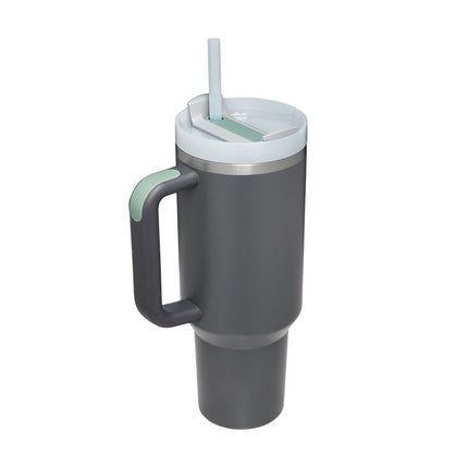 40oz Insulated Tumbler With Handle & Straw – Stainless Steel Vacuum Coffee Cup | Perfect Gift