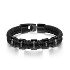Five beads bracelet black / 21.5cm