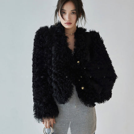Lamb Wool Coat Women's Clothing