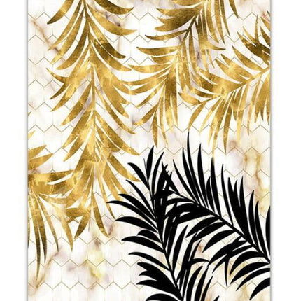 European Style Plant Gold Leaf Decorative Canvas Painting