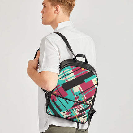 CREATIVE ABSTRACT CREATED BY FLIPSTYLEZ Classic Faux Leather Backpack