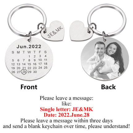 Stainless Steel Mirror DIY Pendant Outer Hole Round Card Keychain