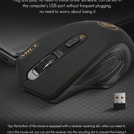 2.4G Wireless Silent Mouse Business Office Gift 4 Button Gaming Wireless Mouse