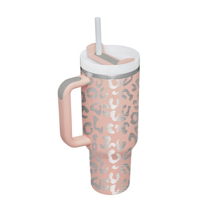 40oz Insulated Tumbler With Handle & Straw – Stainless Steel Vacuum Coffee Cup | Perfect Gift