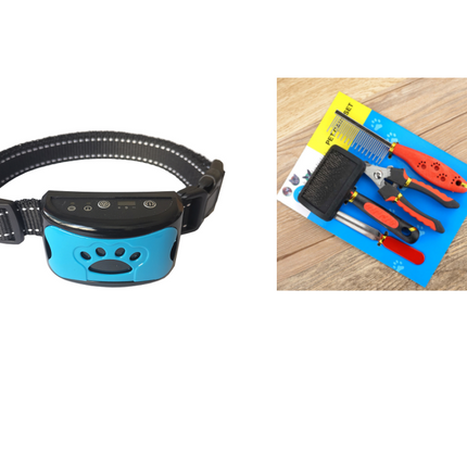 Dog Training Collar Waterproof Electric Pet Remote Control Rechargeable Dogs Trainer Bark Arrester With Shock Vibration Sound