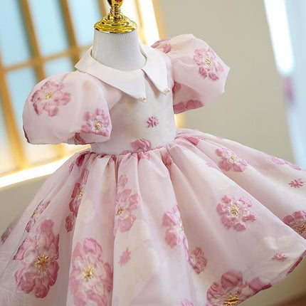 Piano Playing Flower Girl's Wedding Little Girl Princess Dress Birthday Costume