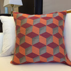 Orangered square / 45x45cm with pillow core