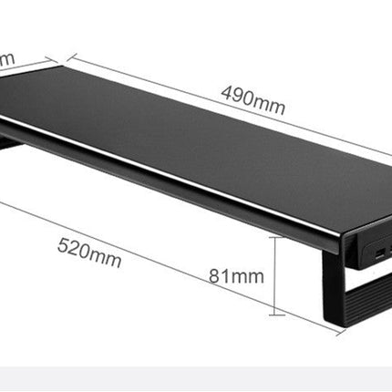 Computer Monitor Increase Rack USB Storage Base