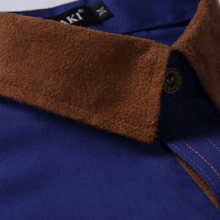 Casual Men's Loose Plus Size Long-sleeved Shirt
