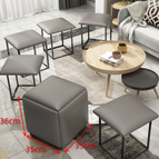 Grey PU / Sponge cushion 36X36X38CM