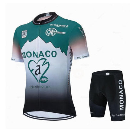 Purple Sportwear for men Short-sleeved Suspender Cycling Suit Suit Mountain Biking suit