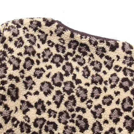 Women's Winter Leopard Print Casual Loose Jacket