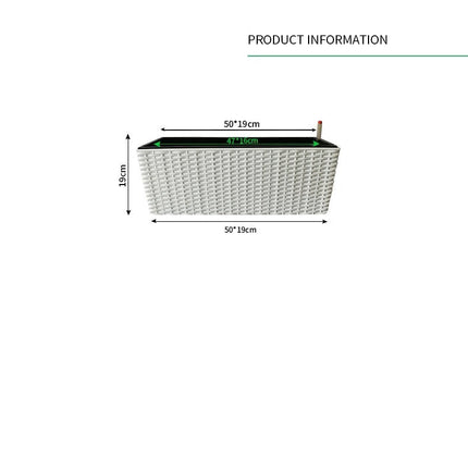 Balcony Rattan Long Flower Pot Automatic Water Feeding Lazy Flower Pot Large Planting Basin