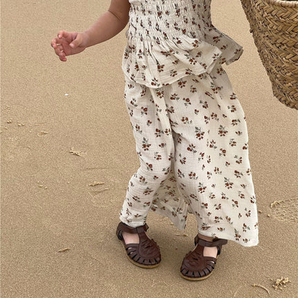 Fashion Personality Girl's Polka Dot Sling Suit