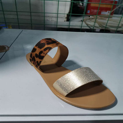 Slippers European and American plus size color sandals