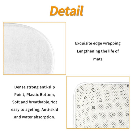 31.5x20in Flannel Non-slip Floor Mats Three-piece Set