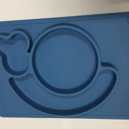 Small model silicone integrated placemat plate plate baby infant food supplement box baby baby silicone plate