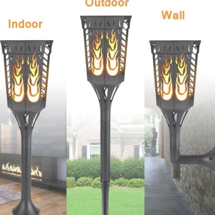 Anti-True Flame Solar Torch Light 96Led
