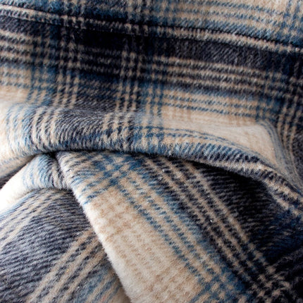 Brushed plaid coat women's clothing