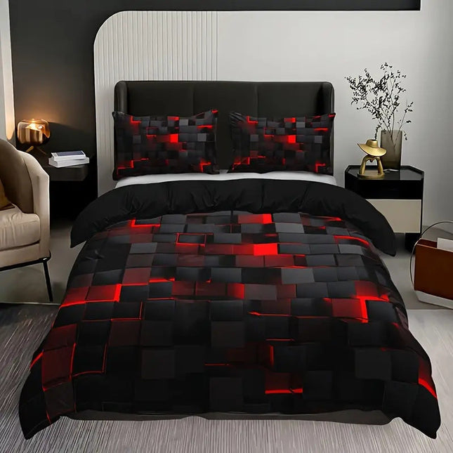 Abstract Grid Series Quilt Cover Digital Printing Bedding