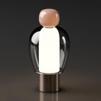 Smoke grey glass powder ball / Warm light / US