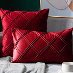 Red double line lattice / 43x43cm without core