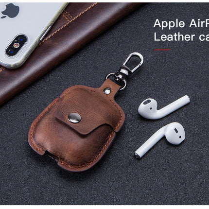 Compatible with Apple, Compatible with Apple , Apple AirPods Covers Leather Keychain Portable Headset
