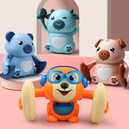 Children's Electric Tumbling Monkey Modeling Toys Voice-activated Induction Lighting Music