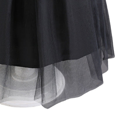 Doll Collar Mesh Umbrella Princess Dress