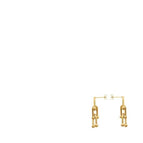 Gold / Ear Studs Double Buckle 2PCs