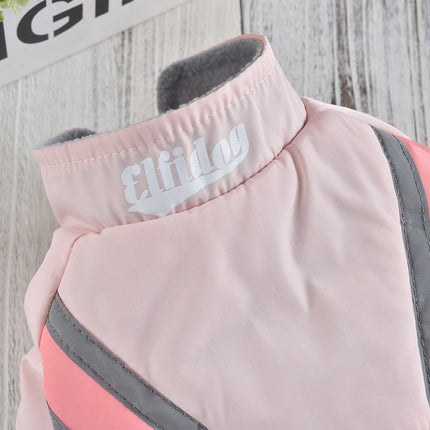 Puppy Reflective Strip Stitching Jacket Clothing