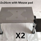 2pcs Silver 42x26cm with pad