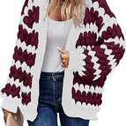 Wine Red With White / M