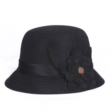 Middle-aged And Elderly Ladies Hats Hemp Bowl Hat