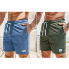 Olive green and denim blue / S