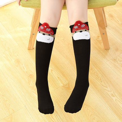 Children's stereo card through knee socks
