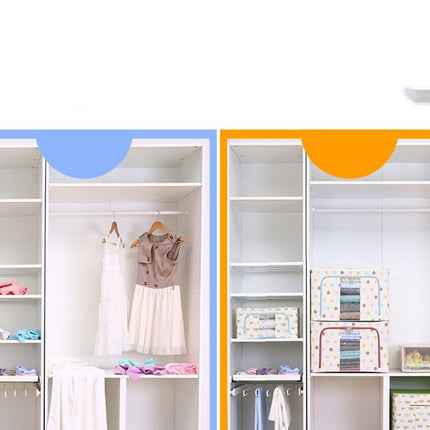 Steel Frame Storage Box Oxford Cloth Sorting Box Quilt Storage Box Folding Wardrobe Cloth Art Extra Large Storage Bag with Cover